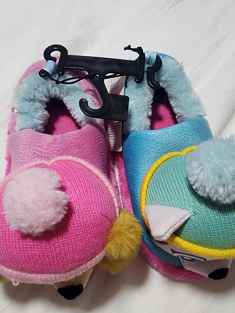 Kids Pink & Blue Winter Slippers